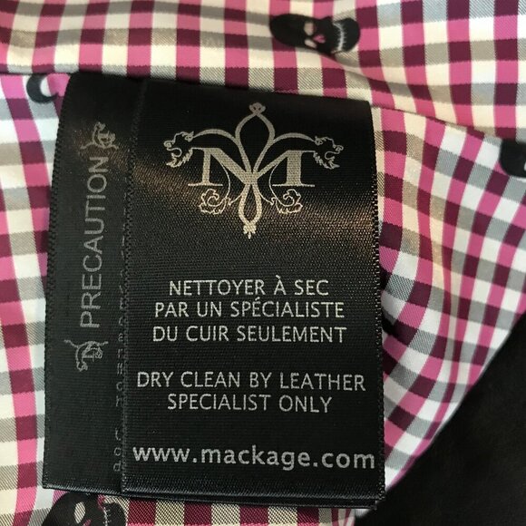 Aritzia Mackage Black Leather Biker Jacket Genuine Lamb Leather Size XXS - Picture 8 of 8